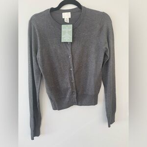 H&M Charcoal Button-Up Cardigan